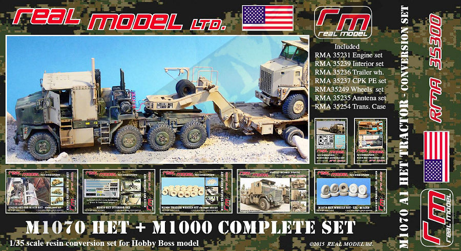 1/35th Real Model US M1070 HET and M1000 trailer big detail set 